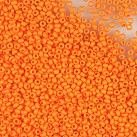 Orange glasperler, preciosa, natural opaque light orange Preciosa