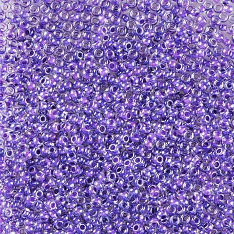 Lilla glasperler, preciosa, colour lined violet sfinx crystal, storkøb Preciosa