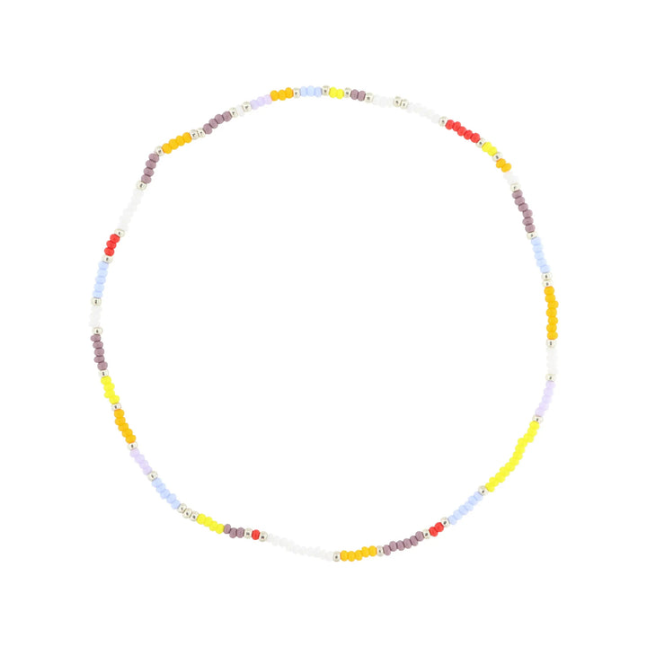 Diy kit, glasperler str. 10/0, sølv, med perler der holder farven Beadhouse of Copenhagen