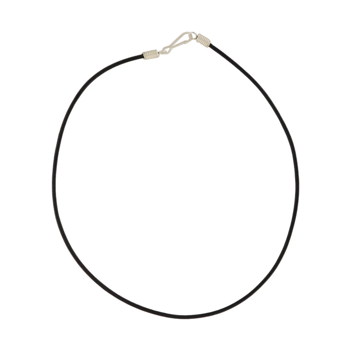 Necklace, leather cord, silver-plated brass, multiple variants, 37-40cm