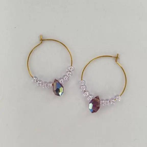 Monterings creoler i sterlingsølv forgyldt, 18 mm 0,8 mm Silveks