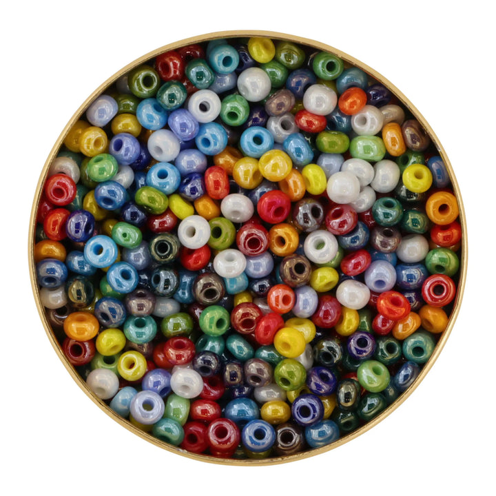 Blandede glasperler, preciosa, mix opaque sfinx, storkøb Preciosa