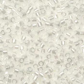 White glass beads, miyuki delica beads, ceylon white pearl Krea