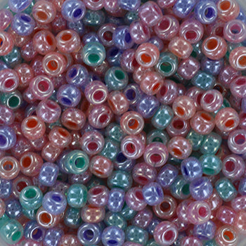 Mix glass beads, miyuki rocailles seed beads, Shiny Colors Mix