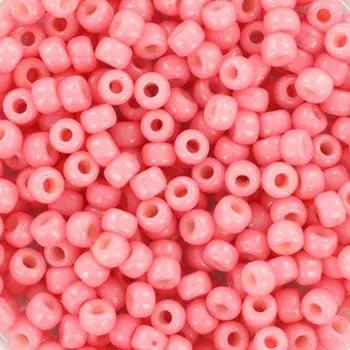 Lyserøde glasperler, miyuki rocailles seed beads, duracoat opaque lychee Krea