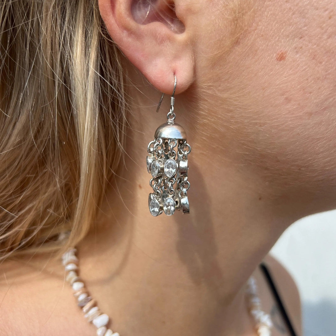 Øreringe, vandmand m. ædelsten, sterlingsølv, flere varianter Beadhouse of Copenhagen