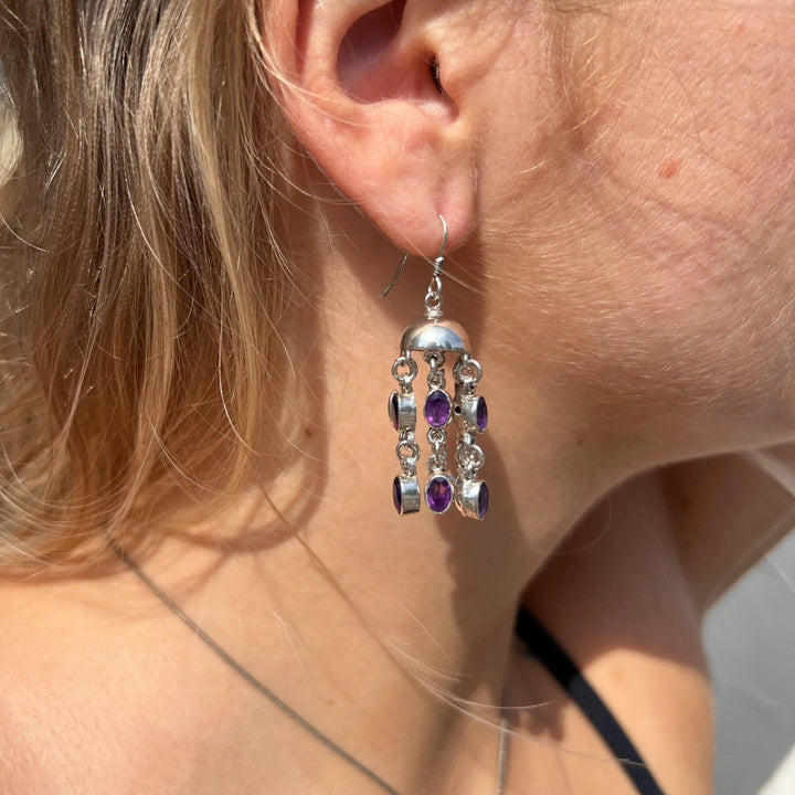 Øreringe, vandmand m. ædelsten, sterlingsølv, flere varianter Beadhouse of Copenhagen