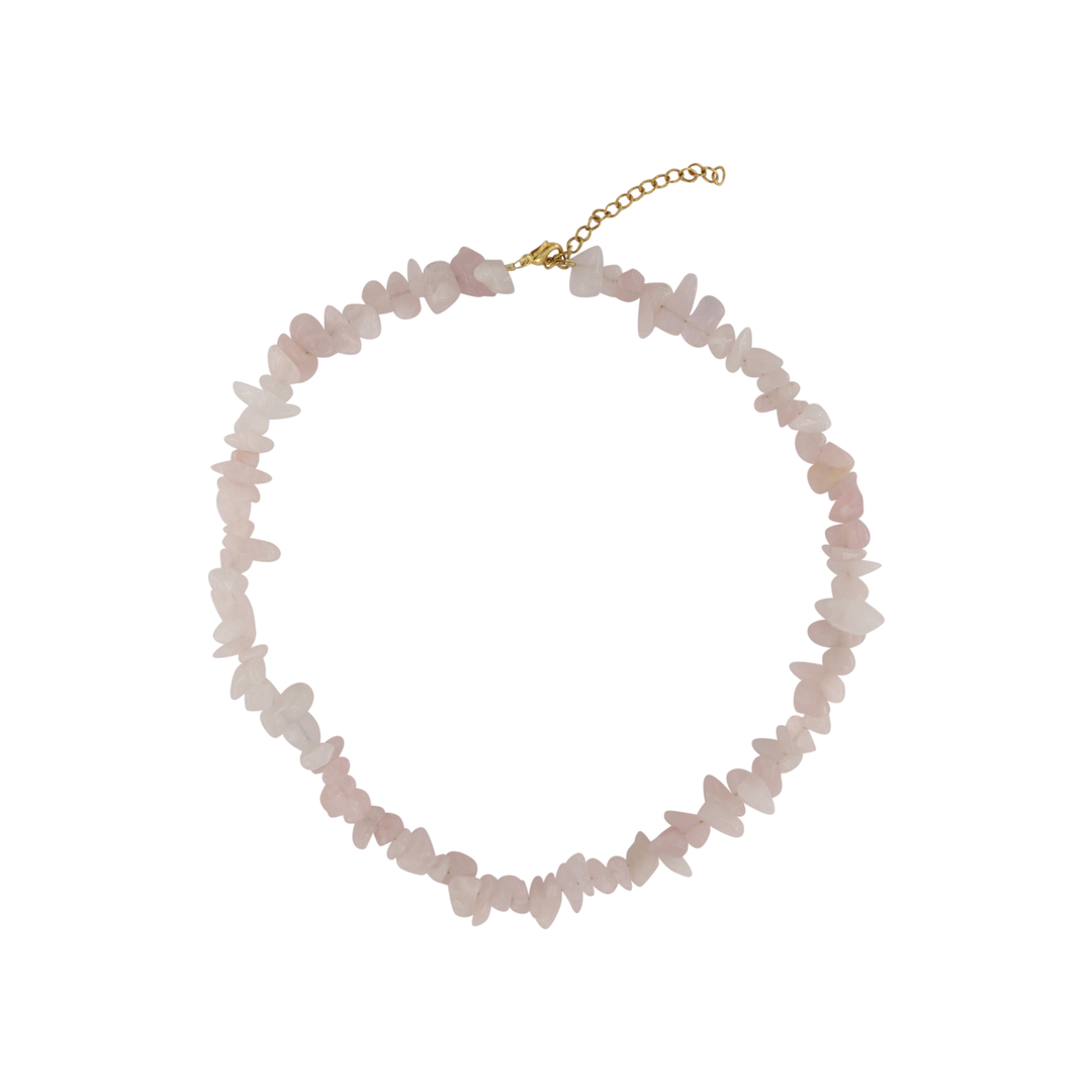 Find Necklace, rose quartz chips, gold-plated steel, 40-45 cm among our large selection of Necklaces at Beadhouse of Copenhagen today. Remember free shipping over DKK 400