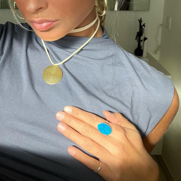 Find Fingerring, stor oval turkis, sterlingsølv hos Beadhouse of Copenhagen i dag, med en altid hurtig levering!