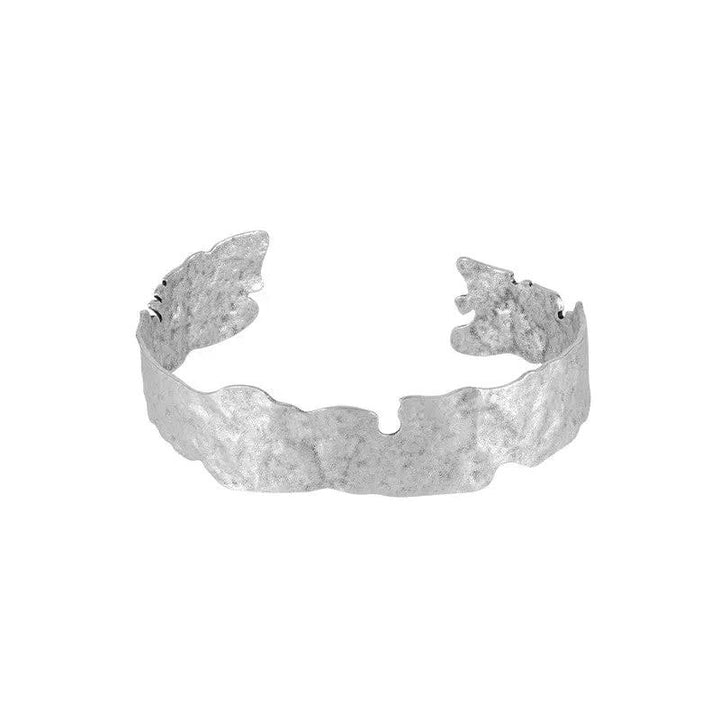 Armbånd, åben organisk armring, forgyldt og forsølvet messing, 16cm, justerbar Greece