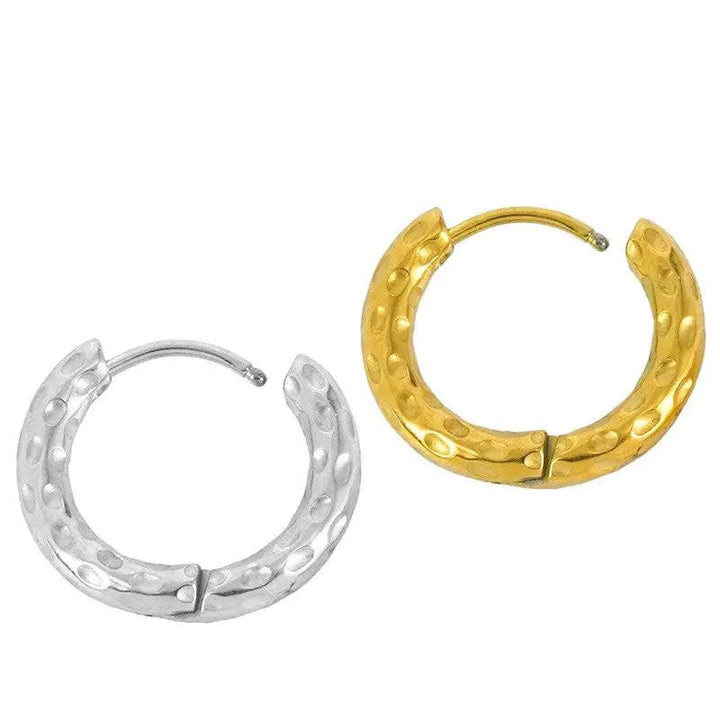 Øreringe, hoops med kliklås, forgyldt zamak, 18x2,5 mm Greece