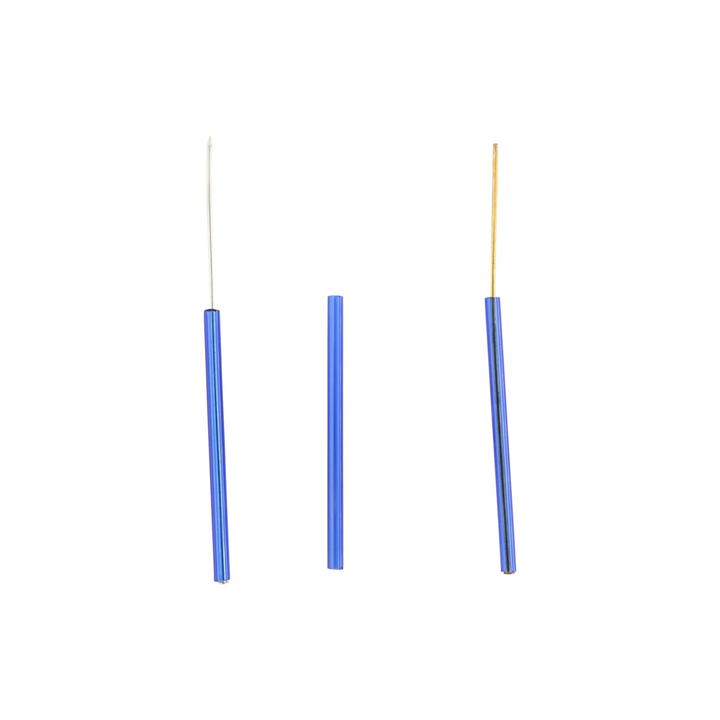 Blå glasperler, preciosa safir tubes, 50 x 3 mm storkøb Preciosa