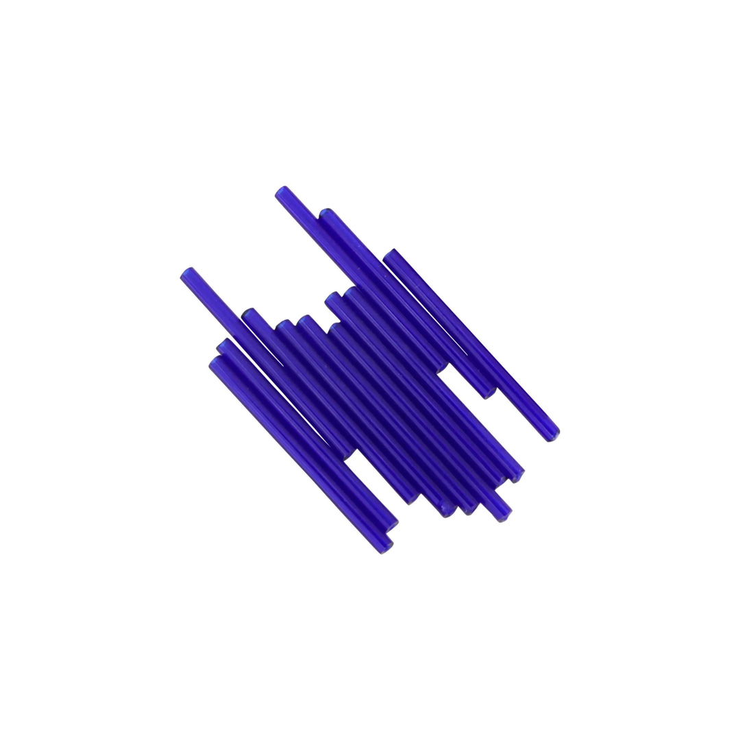 Blå glasperler, preciosa mørk safir tubes, 50 x 3 mm storkøb Preciosa