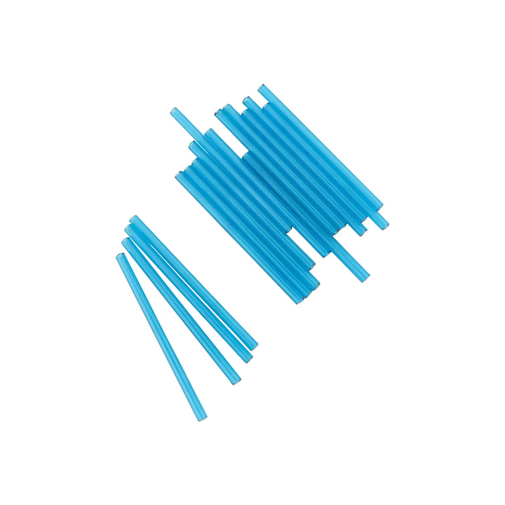Blå glasperler, preciosa aquamarine tubes, 50 x 3 mm storkøb Preciosa