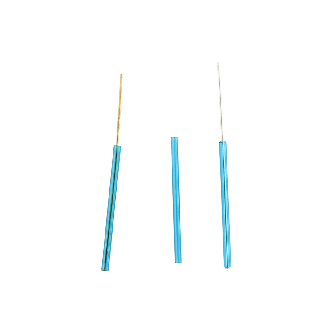 Blå glasperler, preciosa aquamarine tubes, 40 x 3 mm storkøb Preciosa