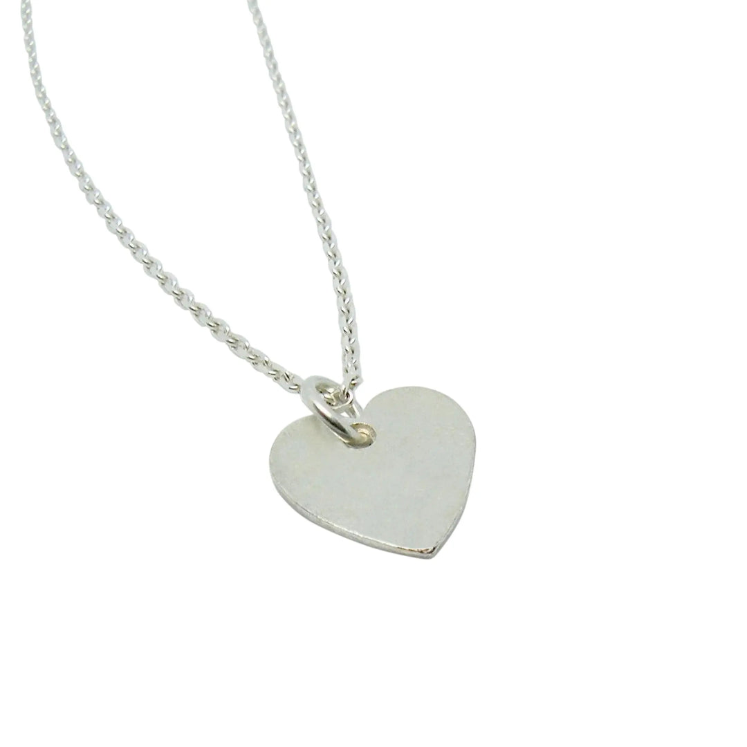 Pendant, heart with shiny surface, sterling silver 