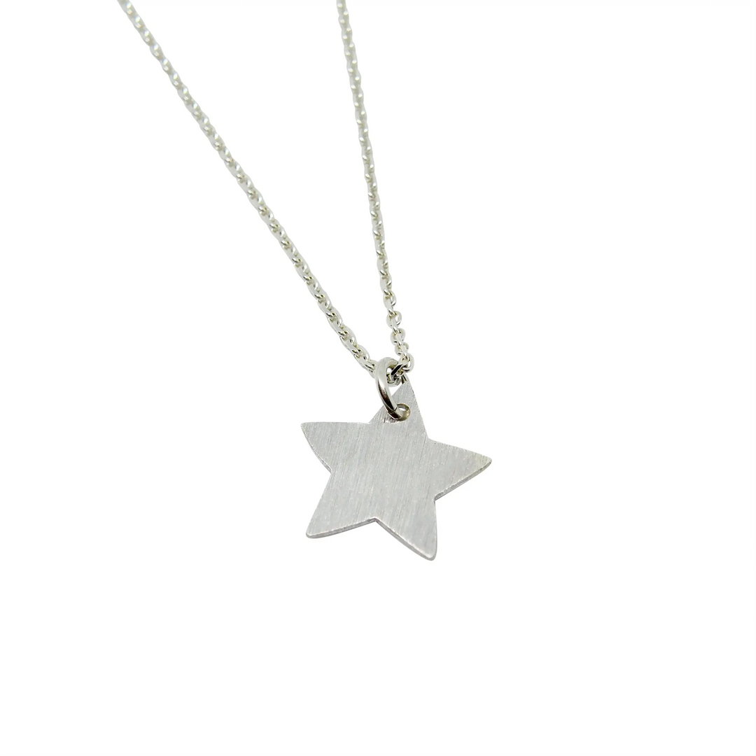 Pendant, star, sterling silver 