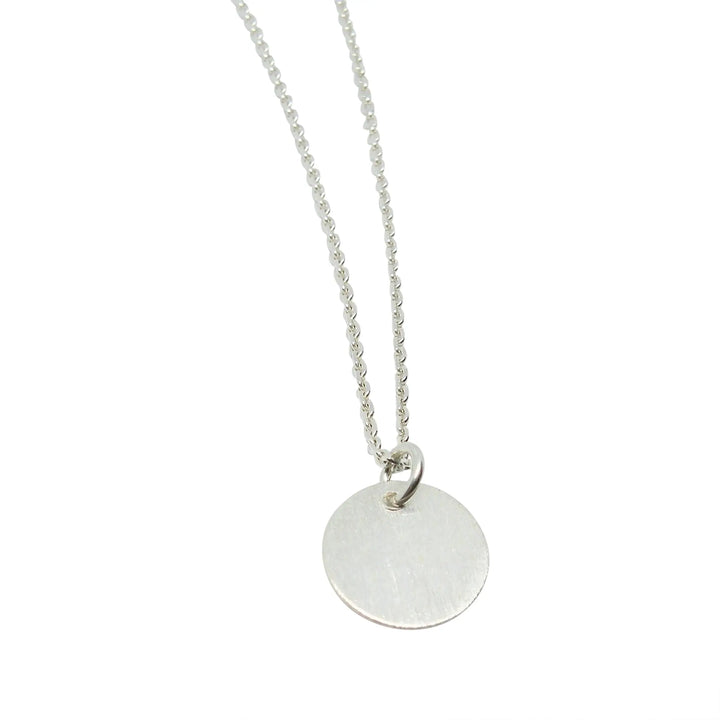 Pendant, round though roof, sterling silver 