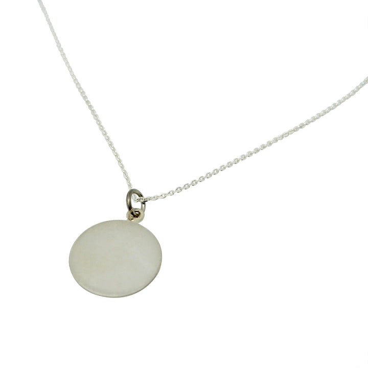 Pendant, round though roof, sterling silver 