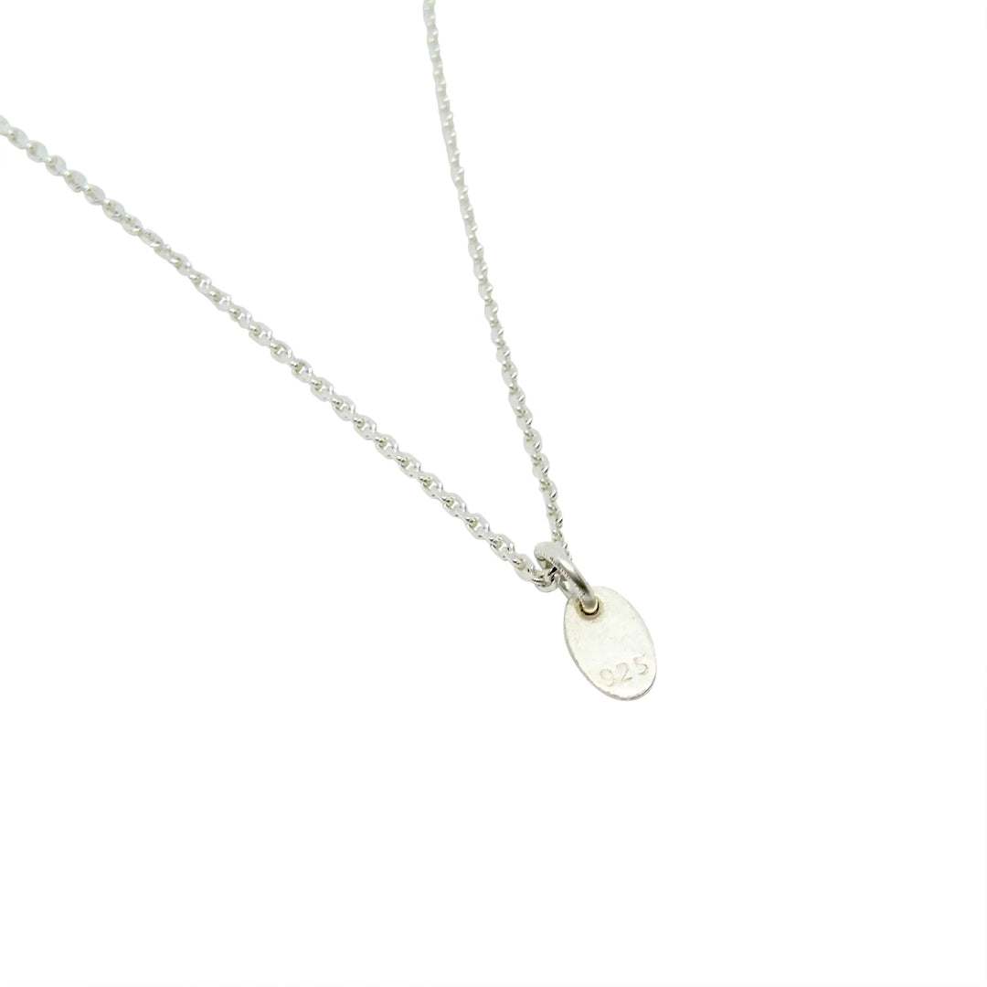 Pendant, small oval roof, sterling silver 