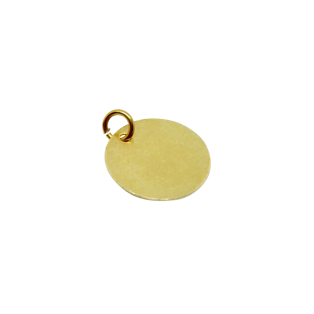 Pendant, round though roof, gold-plated sterling silver 