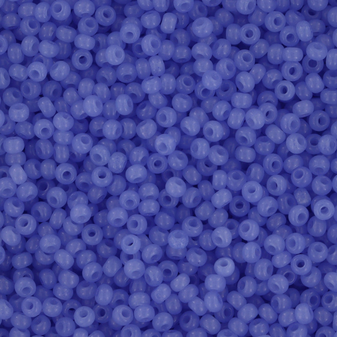 Blå glasperler, preciosa, blue 2 dyed alabaster Preciosa