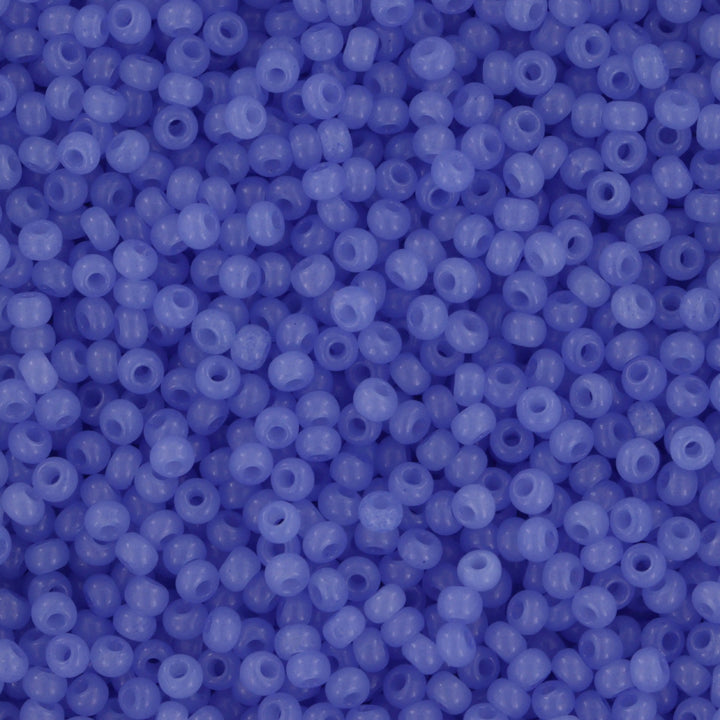 Blå glasperler, preciosa, blue 2 dyed alabaster Preciosa