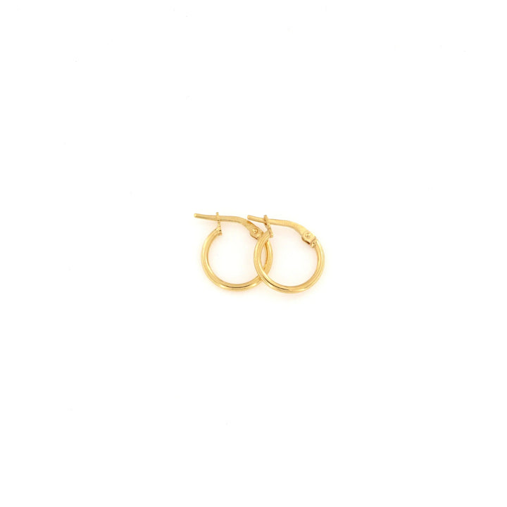 Øreringe, hoops, forgyldt sterlingsølv, 14 x 1,5 mm, 101a Italy