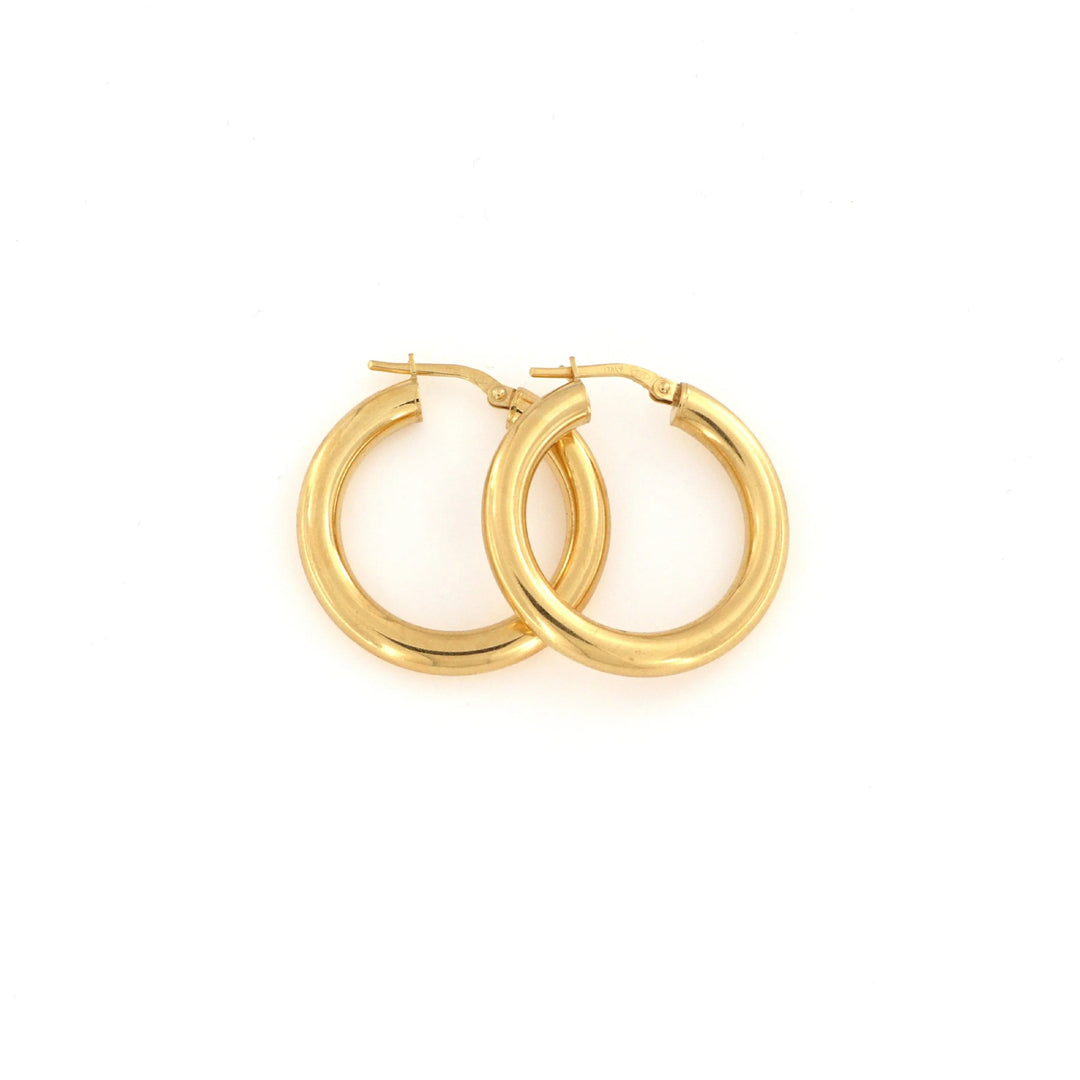 Øreringe, hoops, forgyldt sterlingsølv, 28 x 4 mm 117c Italy