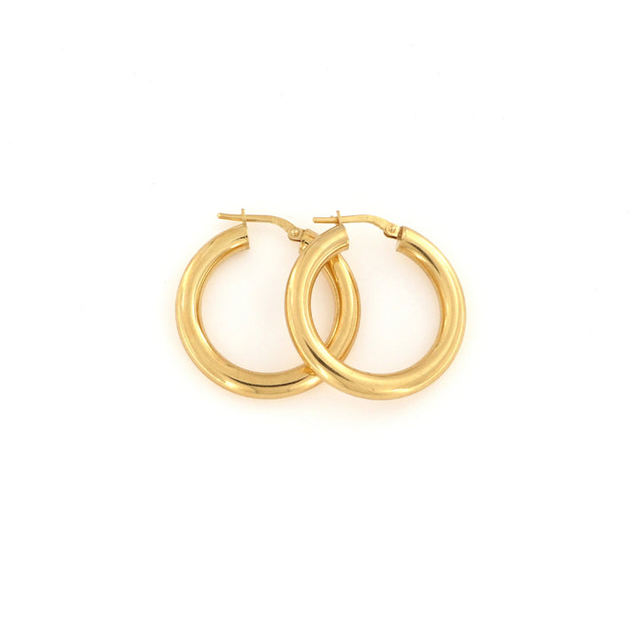 Øreringe, hoops, forgyldt sterlingsølv, 28 x 4 mm 117c Italy