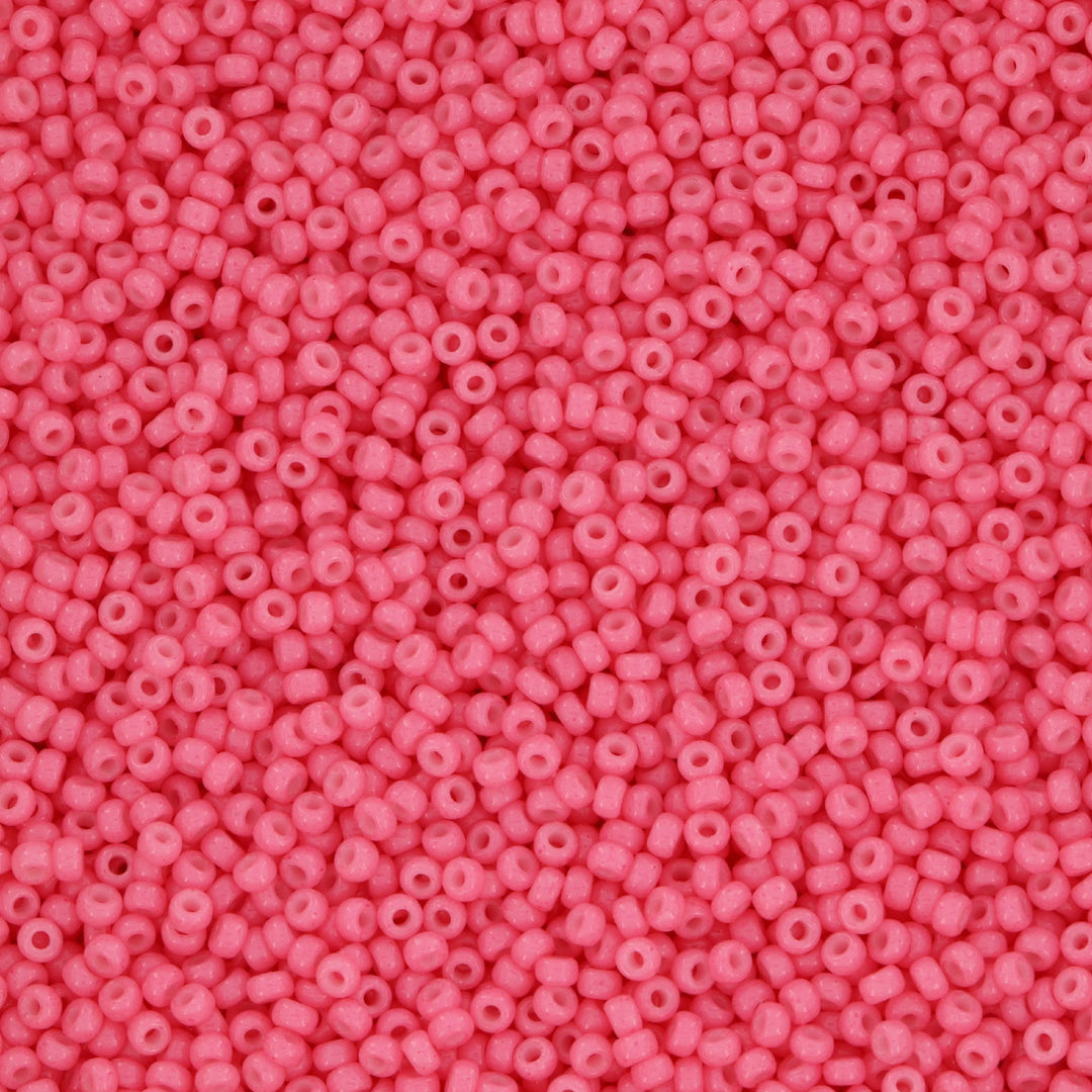 Pink glasperler, miyuki rocailles beads, duracoat opaque carnation Krea