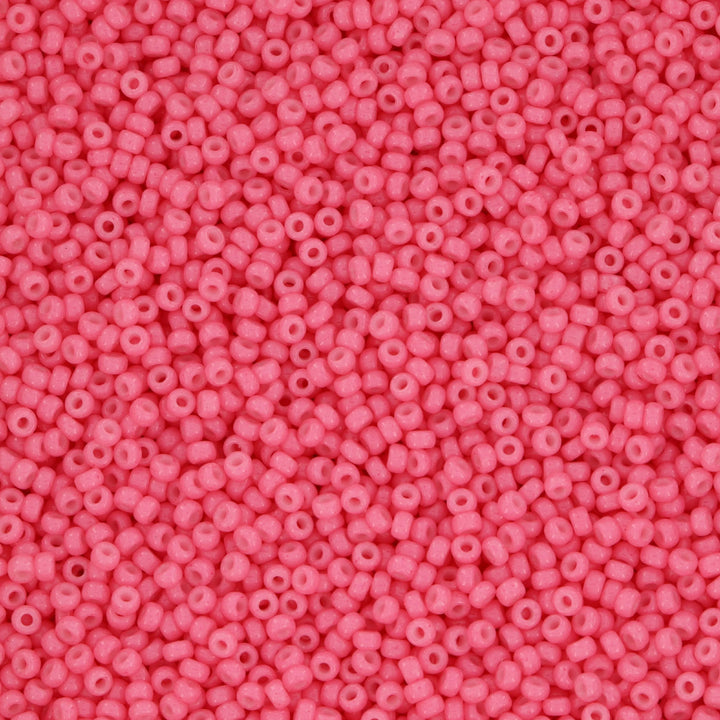 Pink glasperler, miyuki rocailles beads, duracoat opaque carnation Krea