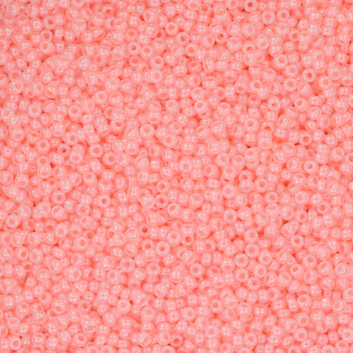 Lyserøde glasperler, miyuki rocailles seed beads, ceylon baby pink Krea
