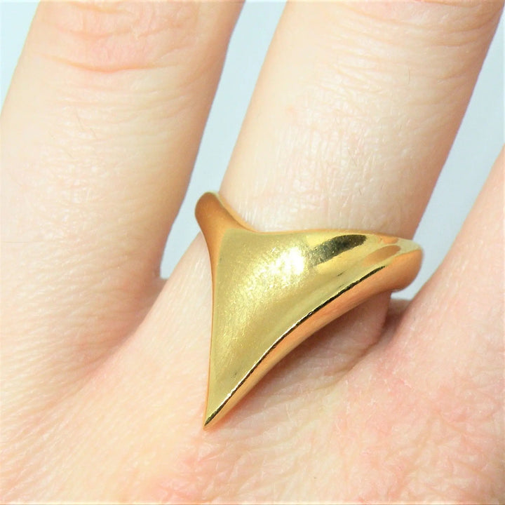 Fingerring, spids, sterlingsølv og forgyldt sterlingsølv Beadhouse of Copenhagen