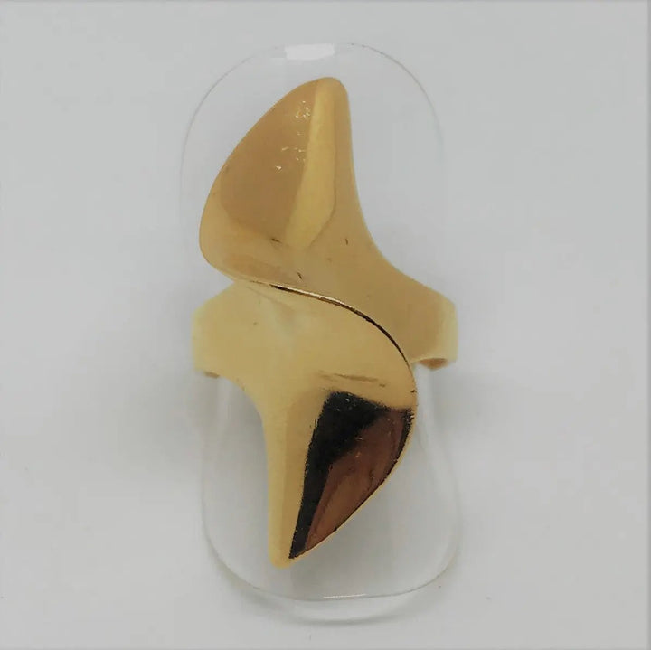 Fingerring, twisted, forgyldt sterlingsølv Beadhouse of Copenhagen