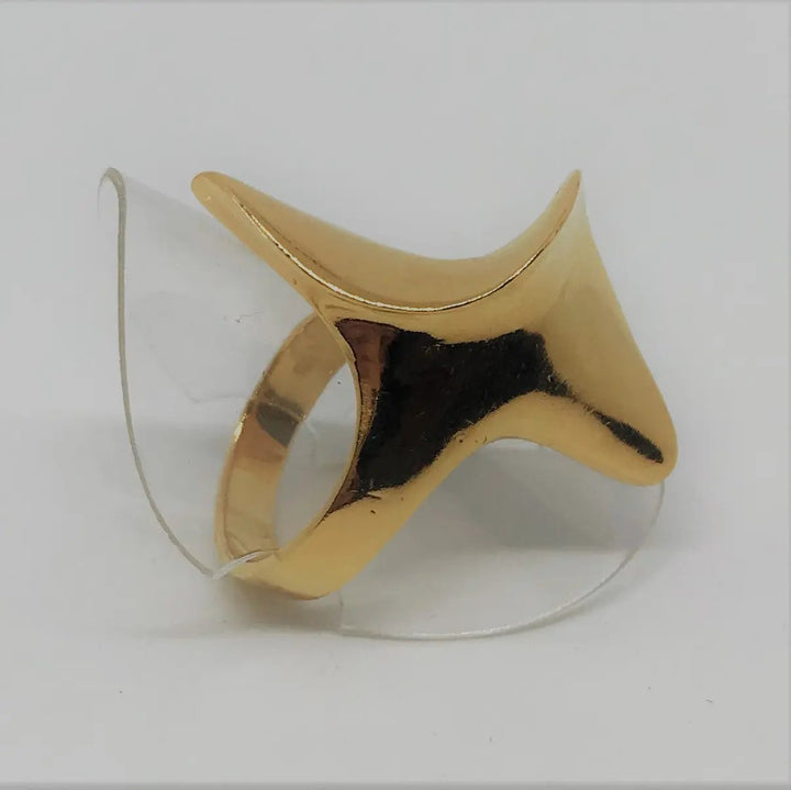 Fingerring, twisted, forgyldt sterlingsølv Beadhouse of Copenhagen