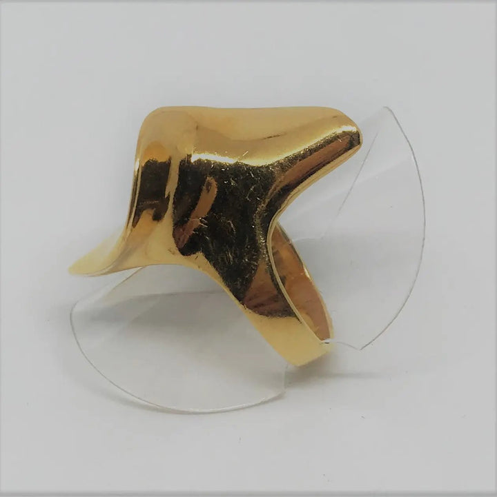 Fingerring, twisted, forgyldt sterlingsølv Beadhouse of Copenhagen