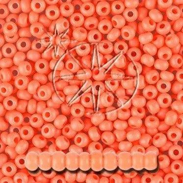 Orange glasperler, preciosa, intensive orange dyed chalkwhite, storkøb Preciosa