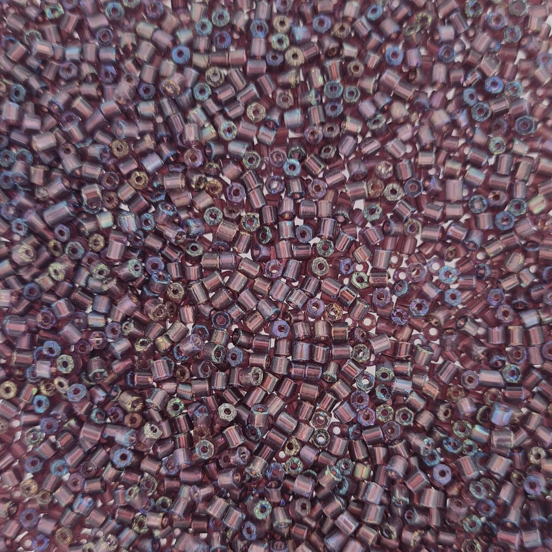 Lilla glasperler, preciosa cut bugles, purple rainbow mix, 2,3 mm Preciosa BOC