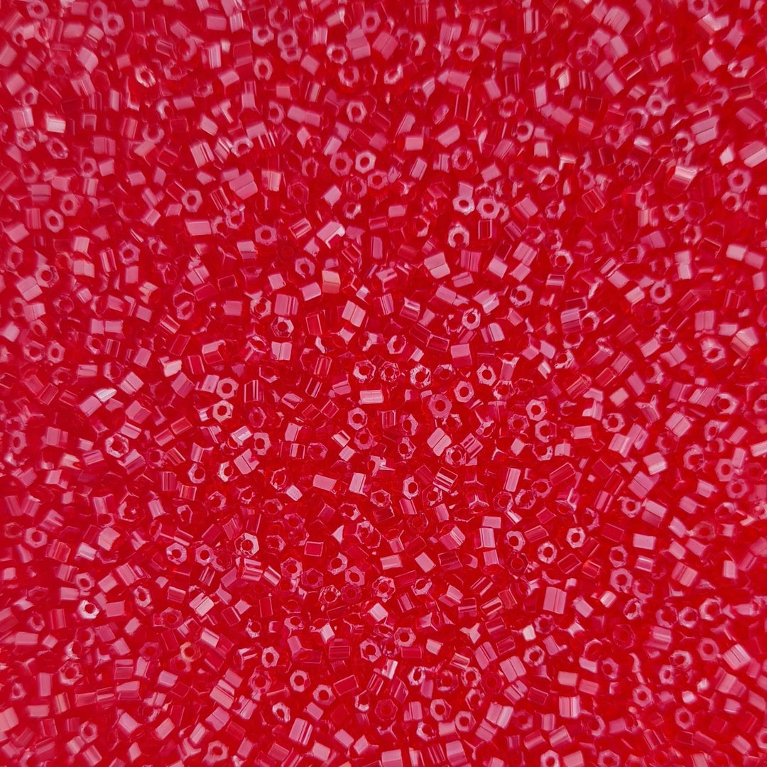 Pink glasperler,  preciosa two-cut, pink, 1,6-1,8 mm Preciosa BOC