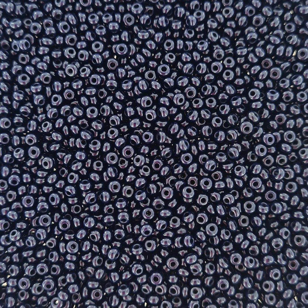 Blå glasperler, preciosa, natural opaque dark blue, storkøb Preciosa
