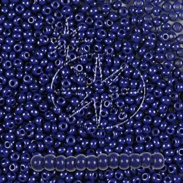 Blå glasperler, preciosa, natural opaque midnight blue, storkøb Preciosa