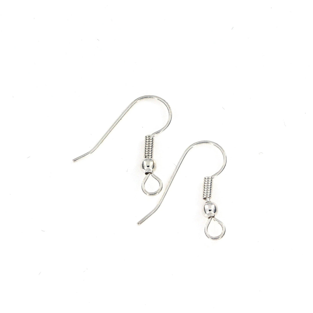 Ørekrog i forsølvet messing, med kugle og spiral Fritz