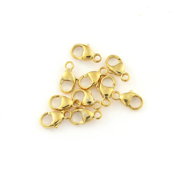 Karabin lås i forgyldt sterlingsølv, 7,8mm Fritz