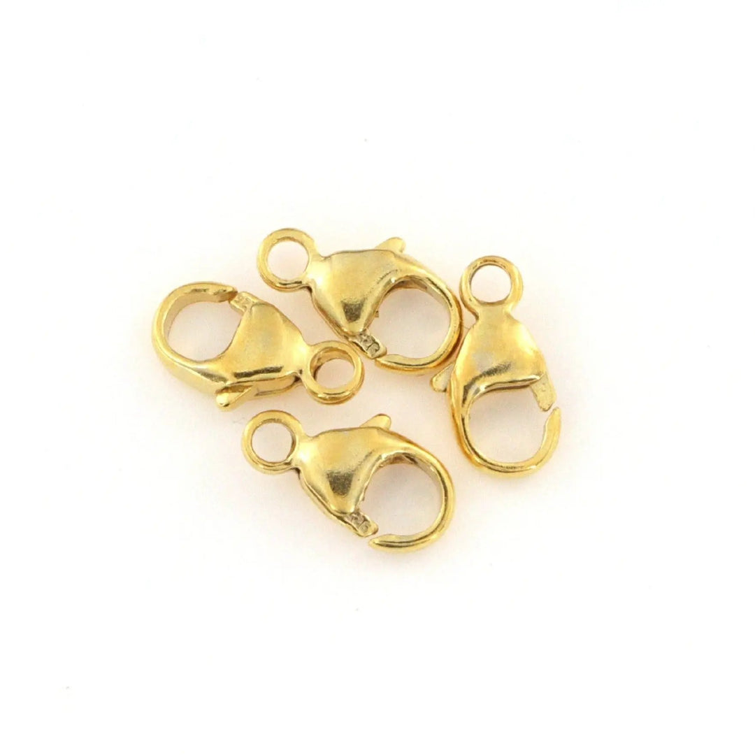 Karabin lås i forgyldt sterlingsølv, 7,8mm Fritz