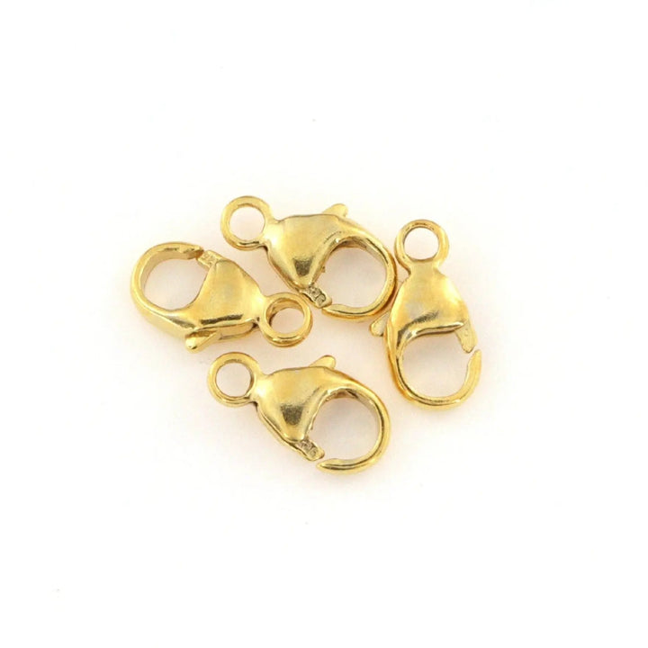 Karabin lås i forgyldt sterlingsølv, 7,8mm Fritz