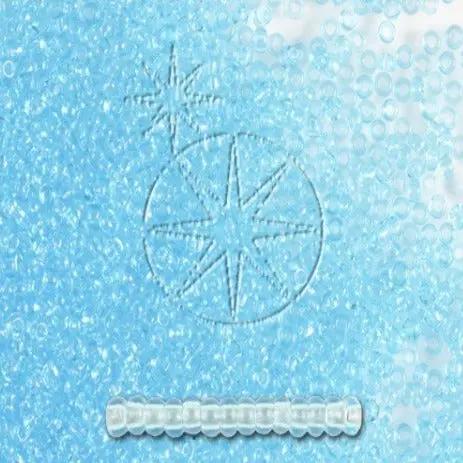 Blå glasperler, preciosa,  natural transparent light aquamarine, storkøb Preciosa