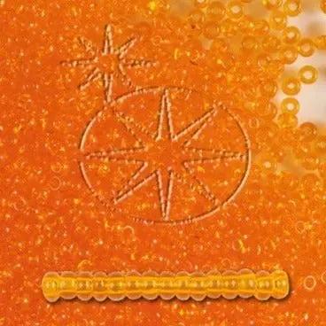 Orange glasperler,  preciosa, natural transparent light orange, storkøb Preciosa