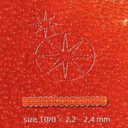 Røde glasperler, preciosa, natural transparent light red, storkøb Preciosa
