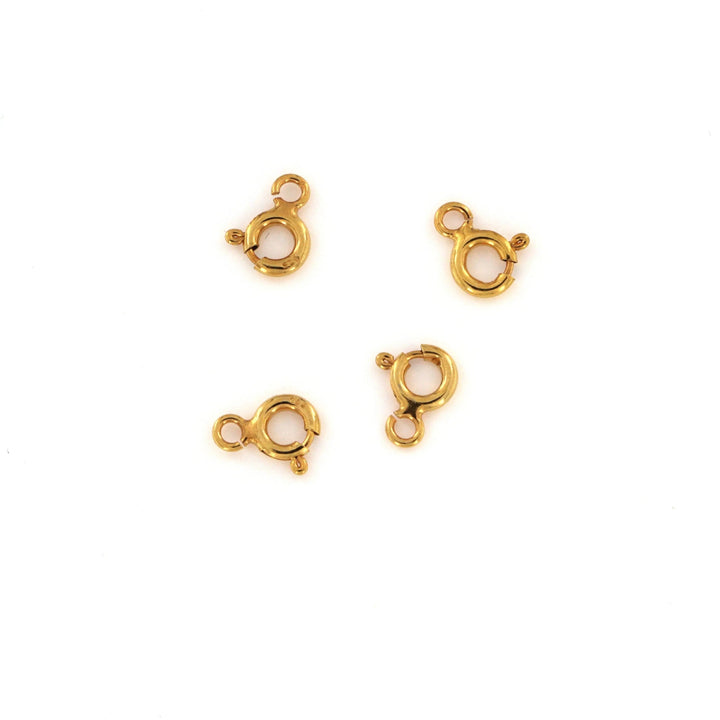 Fjederlås, forgyldt sterlingsølv  5,0 mm. Silveks